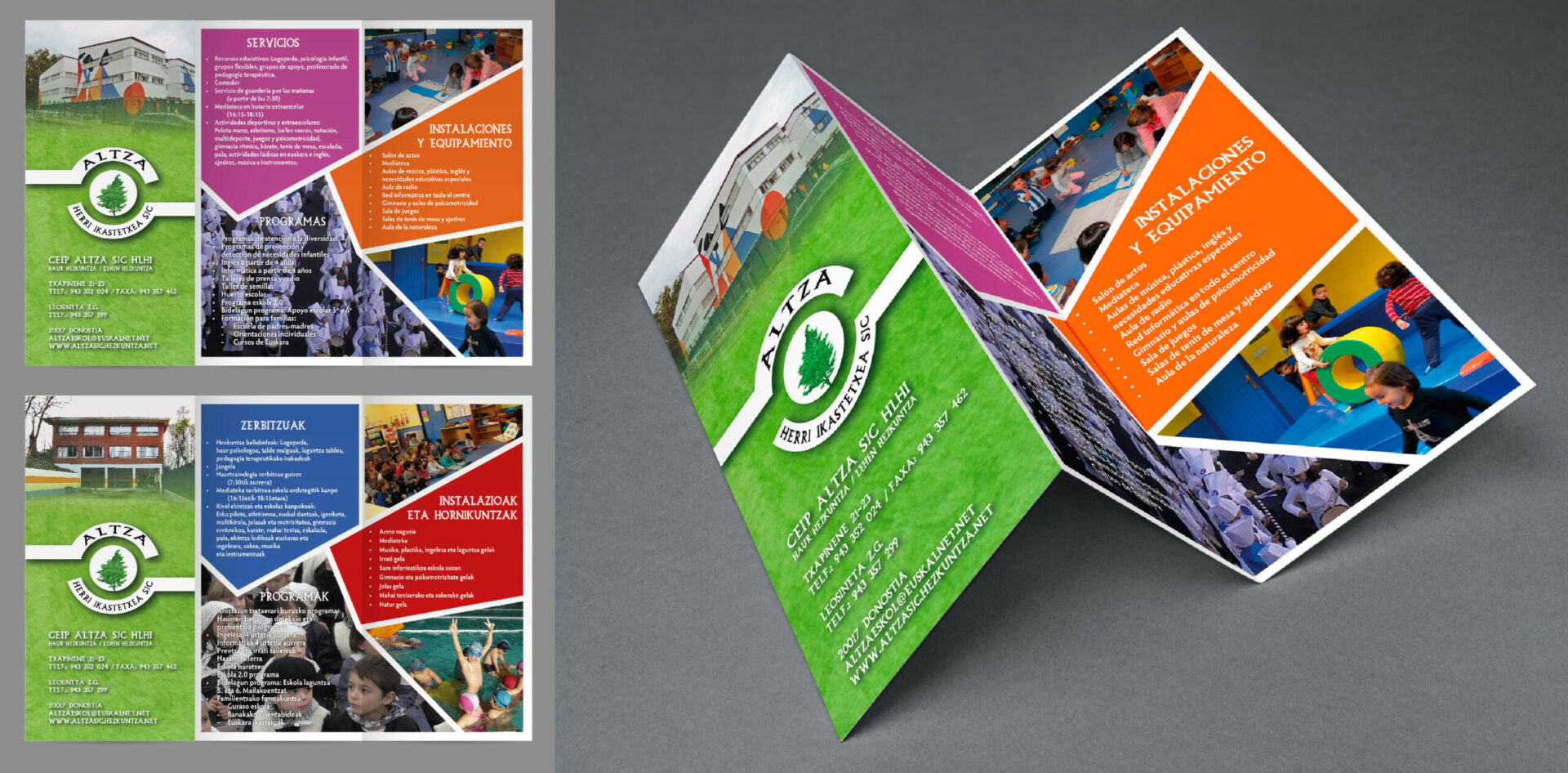 Trípticos para Altza Herri-Ikastetzea