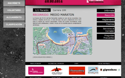 Web del 12º Medio Maratón de San Sebastián