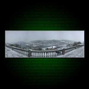 PVC-Forex 50X25cm - Pasaia con Nieve (Puerto Panorámico)