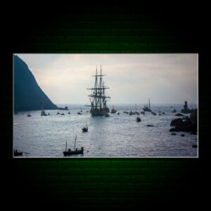 PVC-Forex 33x19cm - L'Hermione en la bocana