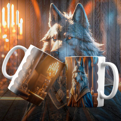 IA-Art - Lord Lobo (Taza personalizada)