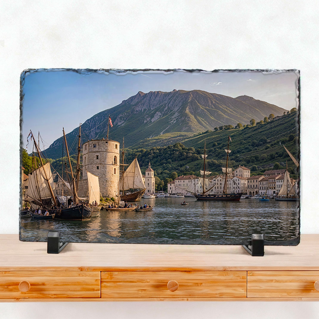 Foto-Pizarra – Oarsoaldea XIX (1837) Vista de Pasaia y Fort Hay